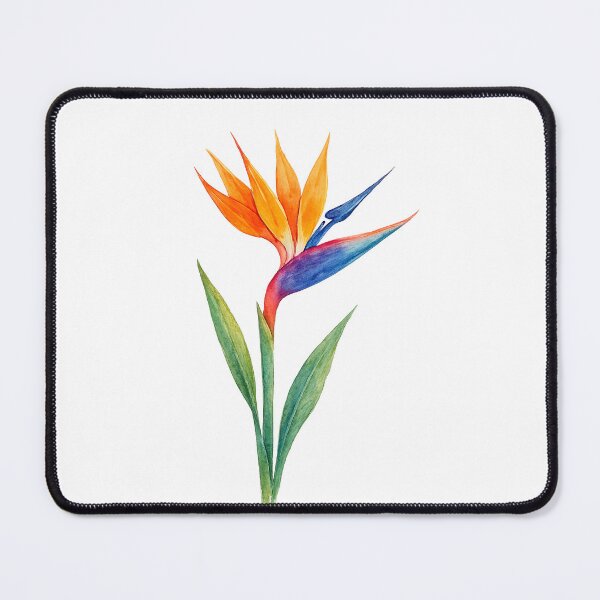 Item preview, Exotic Bird of Paradise Watercolor Flower Art designed and sold by ArtfulZuzu.