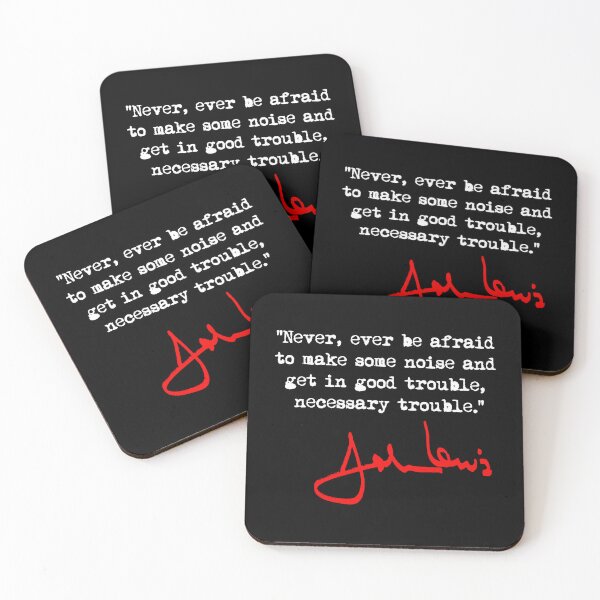 Item preview, Make some NOISE and get in Good Trouble - John Lewis (red signature) designed and sold by Thelittlelord.