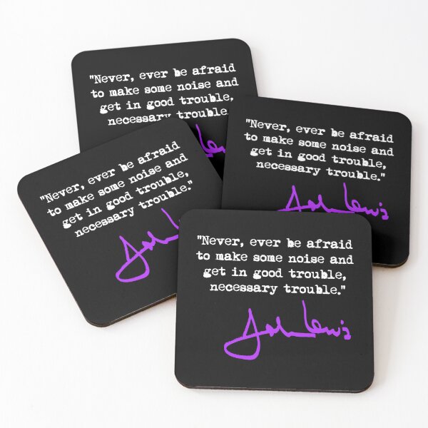 Item preview, Make some NOISE and get in Good Trouble - John Lewis (purple signature) designed and sold by Thelittlelord.