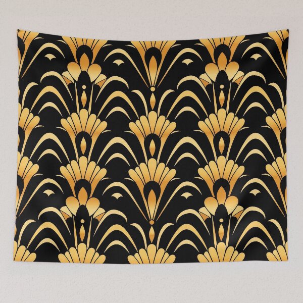 Item preview, Vintage Art Deco Golden Ombre Elegant Classic Pattern designed and sold by DEC02.