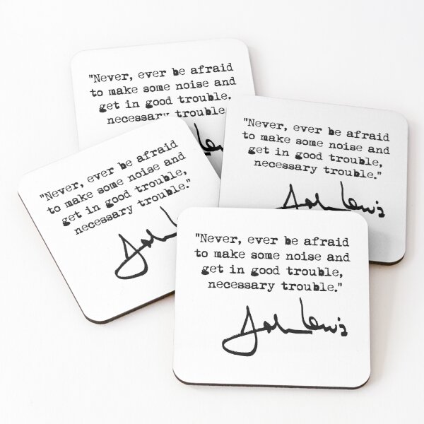 Item preview, Make some NOISE and get in Good Trouble - John Lewis (black text) designed and sold by Thelittlelord.