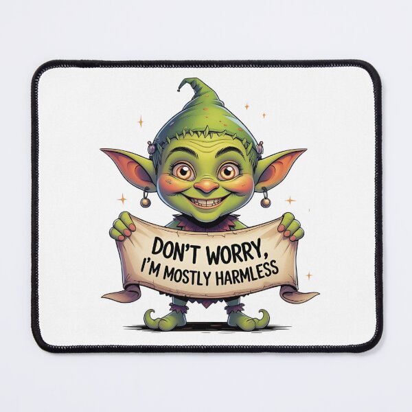 Item preview, Mostly Harmless Goblin designed and sold by Edenglow Prints & Peculiars.