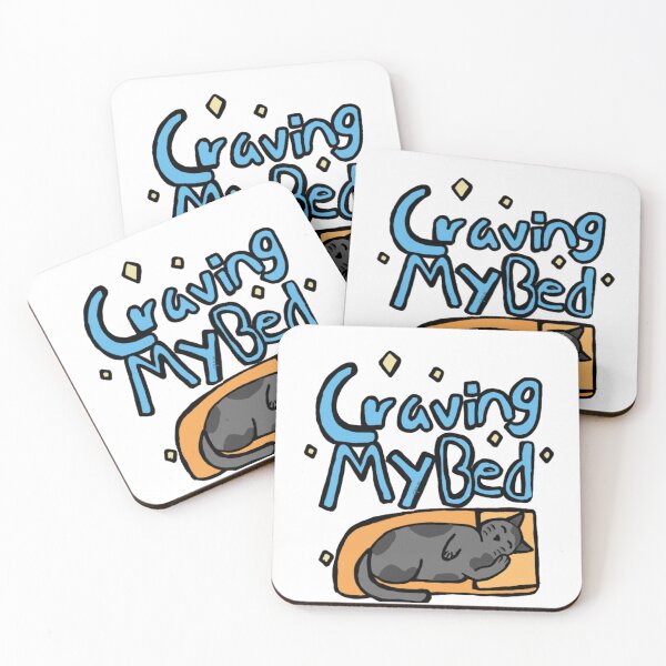 Item preview, Craving My Bed - Sleepy Gray Cat Aesthetic designed and sold by Cherry Prism Designs.