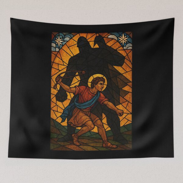 Item preview, David vs Goliath – Stained Glass Victory designed and sold by M-Y-T-H.