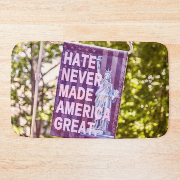 Item preview, Hate Never Made America Great – Protest Flag with Statue of Liberty designed and sold by aadventures.
