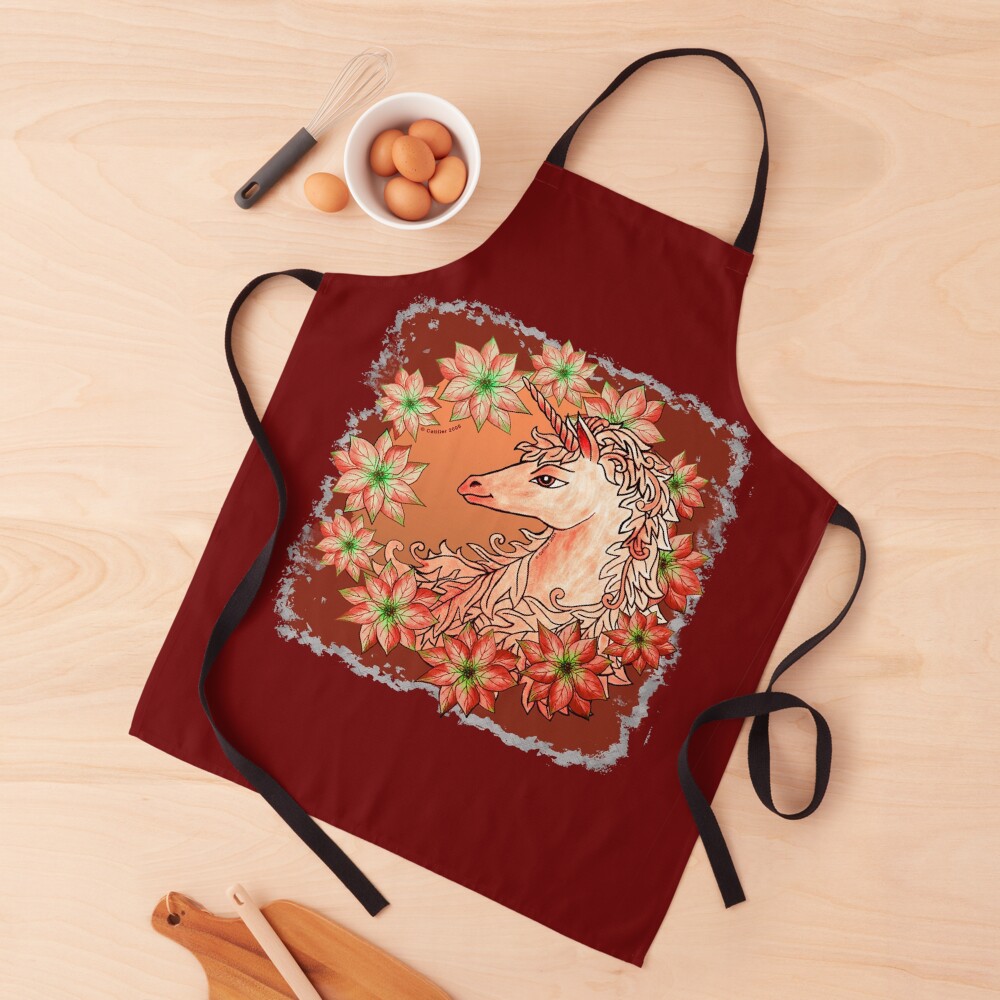 Christmas Unicorn Apron