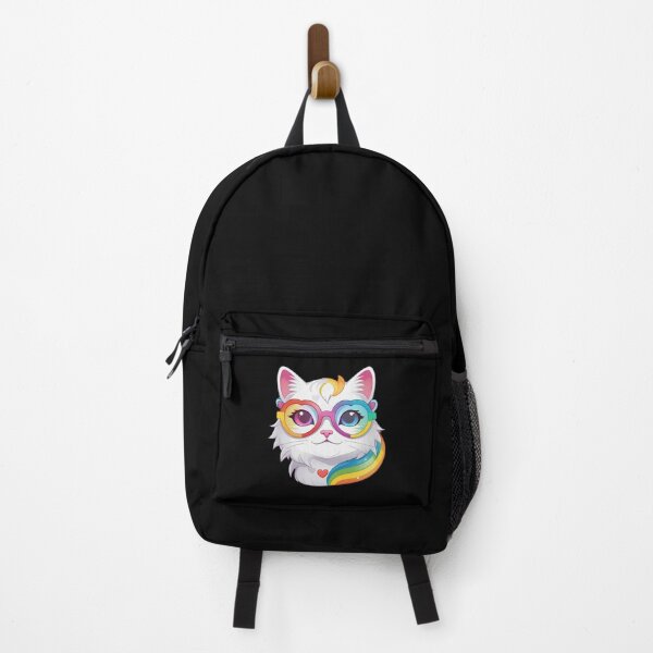 Item preview, LGBTQ+ Rainbow Cat with Heart Tail – Adorable Pride Art for Stickers & Shirts designed and sold by TheArtOfChaa.