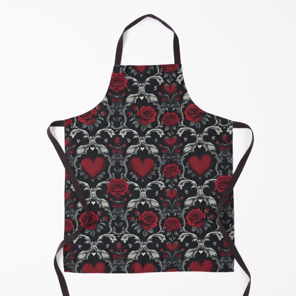 Item preview, Gothic Hearts & Roses Pattern designed and sold by Edenglow Prints & Peculiars.