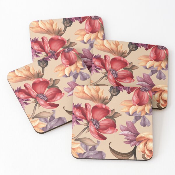 Item preview, Elegant taupe classic floral designed and sold by RoseAesthetic.