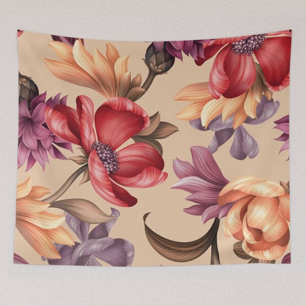 Item preview, Elegant taupe classic floral designed and sold by RoseAesthetic.