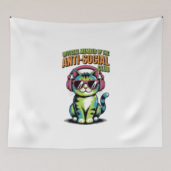 Item preview, Anti-Social Club Cat designed and sold by Dazzle-Sizzle.