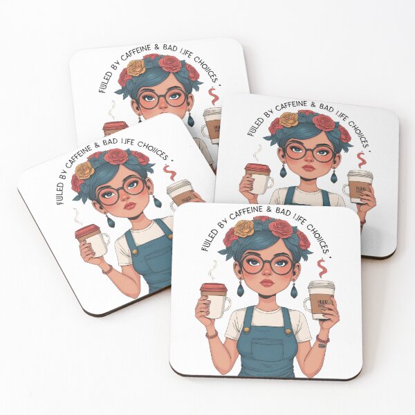 Item preview, Fueled By Caffeine & Bad Life Choices designed and sold by Edenglow Prints & Peculiars.
