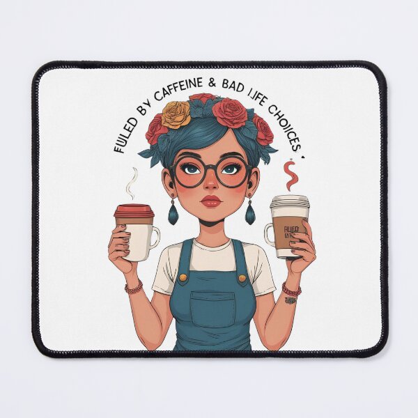 Item preview, Fueled By Caffeine & Bad Life Choices designed and sold by Edenglow Prints & Peculiars.
