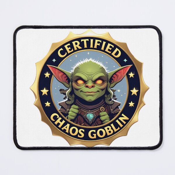 Item preview, Certified Chaos Goblin designed and sold by Edenglow Prints & Peculiars.