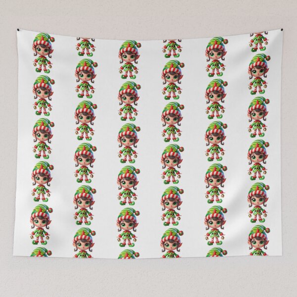 Item preview, Adorable Christmas Elf Girl designed and sold by Sillytoe.
