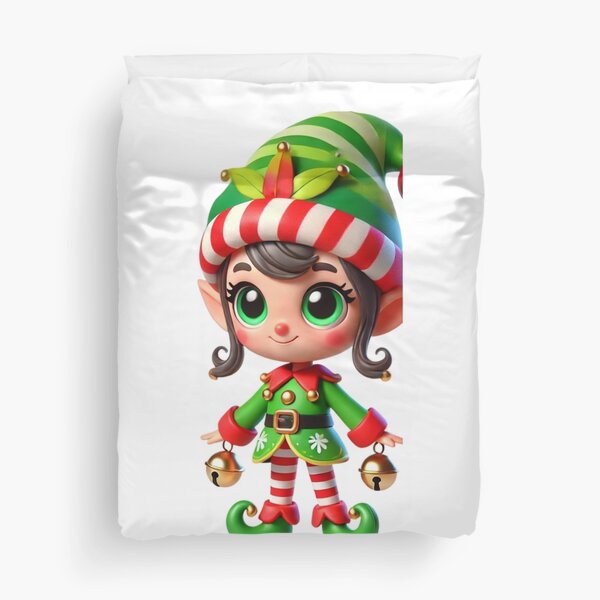 Item preview, Christmas Elf Girl with Jingle Bells designed and sold by Sillytoe.