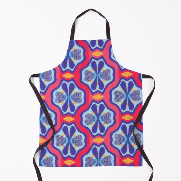 Item preview, Modern Moroccan Mirror Pattern | Bold Abstract Floral in Red, Blue & Gold designed and sold by Stacey Spivak.