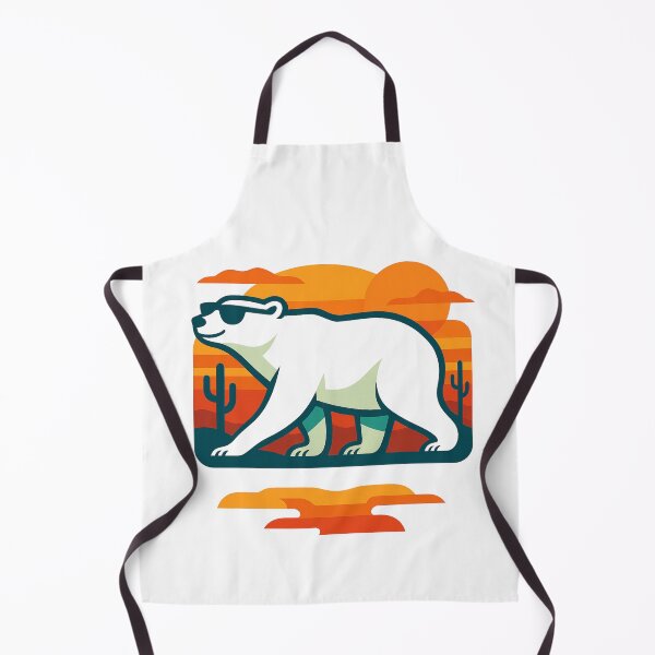 Item preview, Polar Bear with sunglasses walking at sunset in the desert designed and sold by Andykinoz.