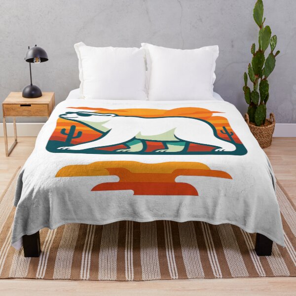 Item preview, Polar Bear with sunglasses walking at sunset in the desert designed and sold by Andykinoz.