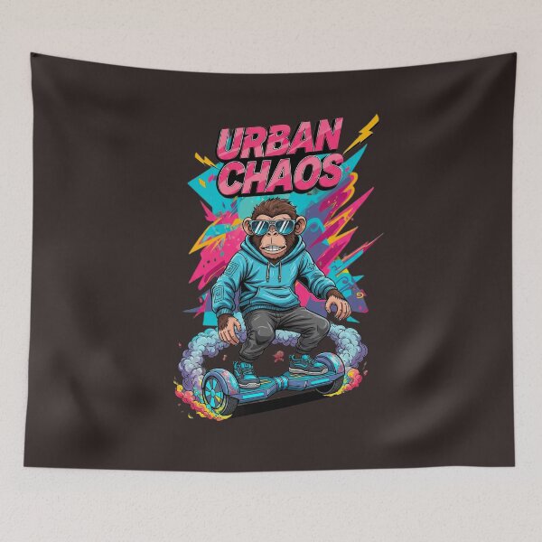 Item preview, Urban Chaos Hoverboard Monkey designed and sold by Thaivi Design.