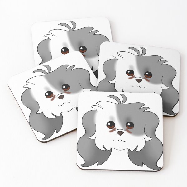 Item preview, Grey Long Ear Maltipoo Right Eye Patch Tear Stains designed and sold by OliRoseArt.