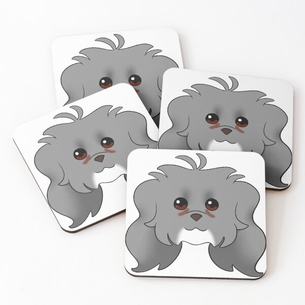 Item preview, Grey Long Ear Maltipoo White Chin Tear Stains designed and sold by OliRoseArt.