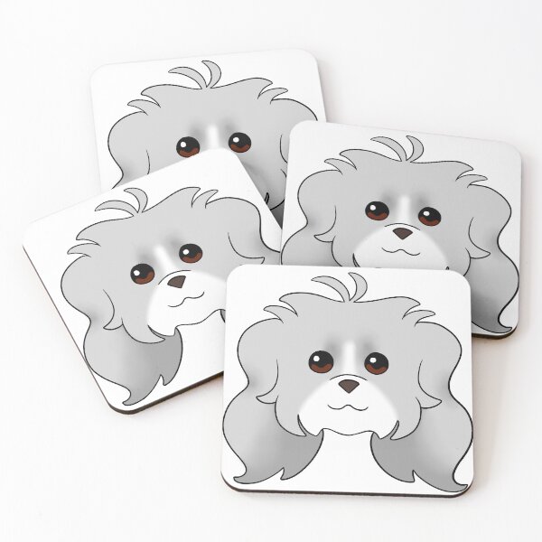 Item preview, Light Grey Long Ear Maltipoo White Snout designed and sold by OliRoseArt.