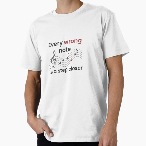 Item preview, Every Wrong Note Is a Step Closer – Motivational Music Sticker designed and sold by PracticePlease.
