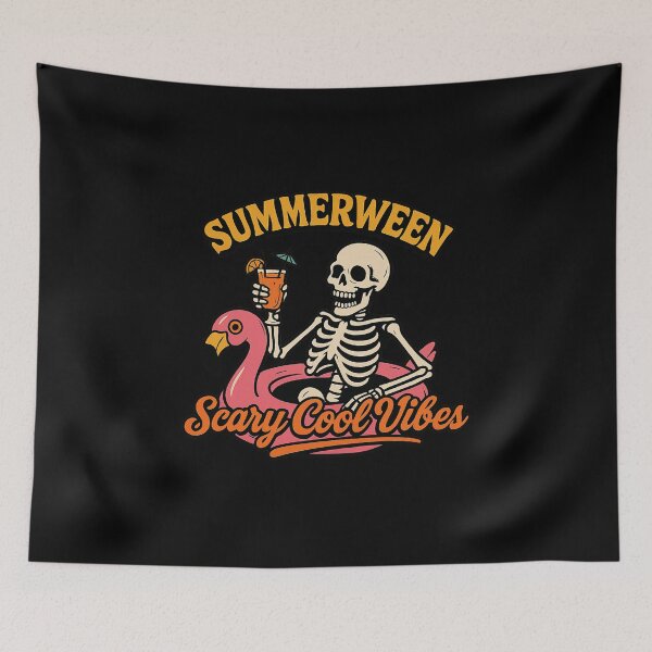 Item preview, Summerween Skeleton: Scary Cool Vibes designed and sold by ElemUnlocked.