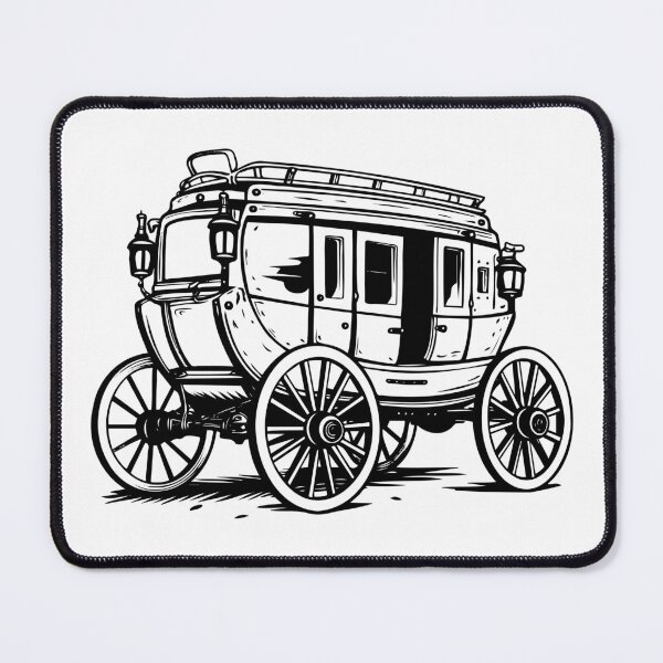 Item preview, Western Stagecoach Vintage Vehicle Old Travel Wagon designed and sold by inkoutninja.