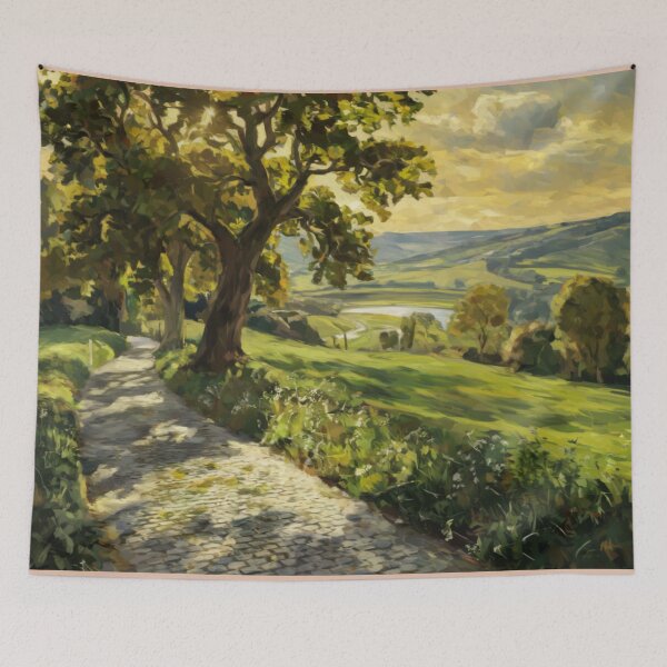 Item preview, Sunlit Vineyard Hills . European Landscape. Art By Carraann  designed and sold by CARRAANN.