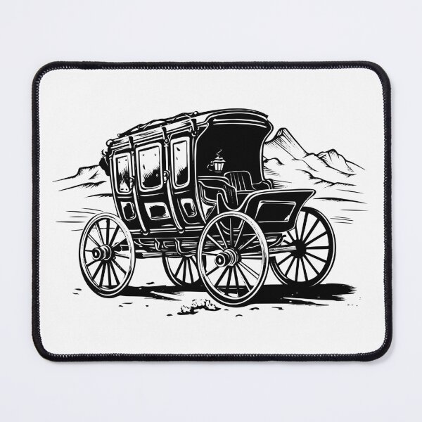 Item preview, Western Stagecoach Vintage Vehicle Old Travel Wagon designed and sold by inkoutninja.