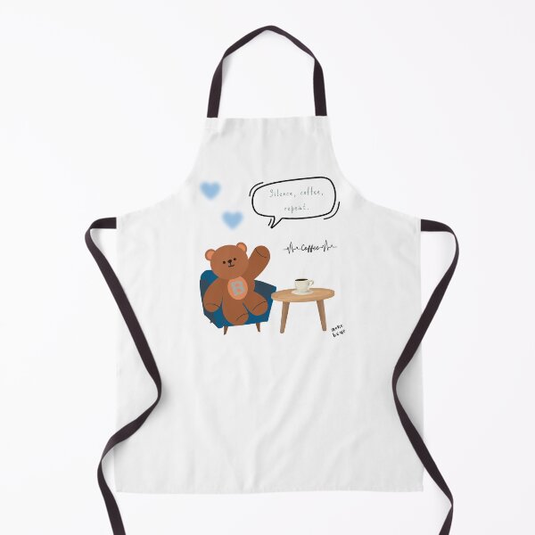 Item preview, Mono Bear Message – Silence, Coffee, Repeat. (White / Transparent ) designed and sold by mintmono-studio.