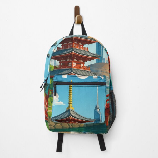 Item preview, Fukuoka Japan Skyline with Pagoda and Castle designed and sold by Places On Earth.