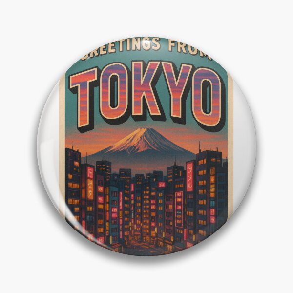 Item preview, Tokyo Night Scene with Mount Fuji and Neon Lights designed and sold by Places On Earth.