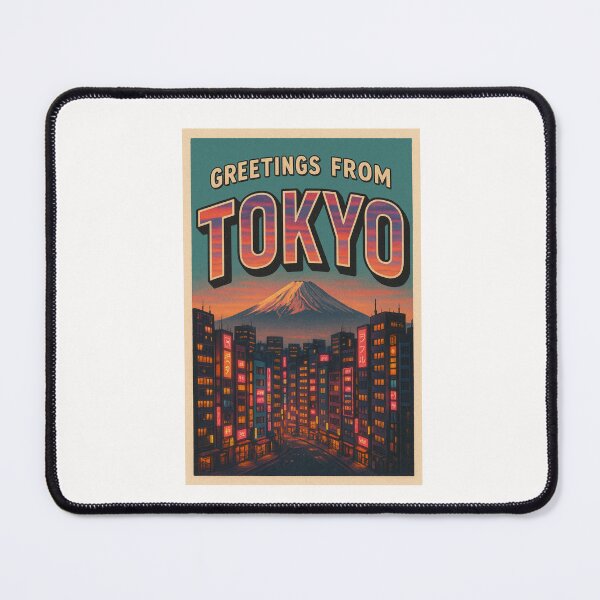 Item preview, Tokyo Night Scene with Mount Fuji and Neon Lights designed and sold by Places On Earth.