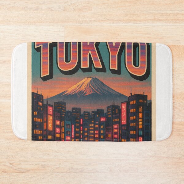 Item preview, Tokyo Night Scene with Mount Fuji and Neon Lights designed and sold by Places On Earth.