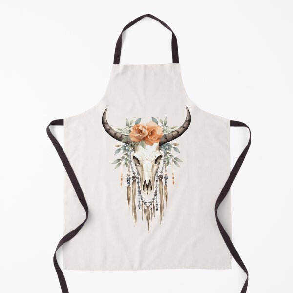 Item preview, Boho Cow Skull with Flowers and Feathers Art designed and sold by Parkerzz.