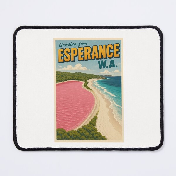 Item preview, Greetings from Esperance WA with Lake Hillier View designed and sold by Places On Earth.