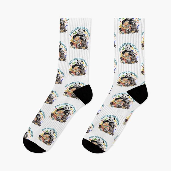 Item preview, Just Here for Snacks Panda Raccoon Design designed and sold by Bliss Find And Design.