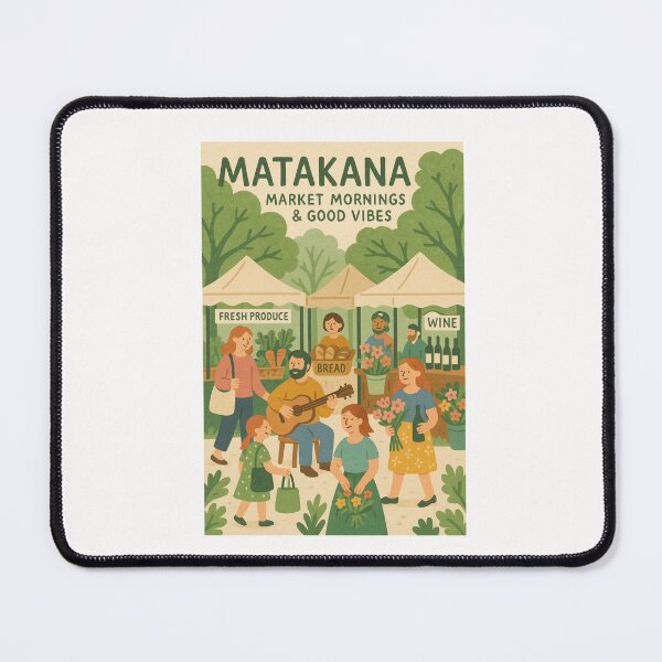Item preview, Matakana Market Scene with Fresh Produce and Live Music designed and sold by Places On Earth.