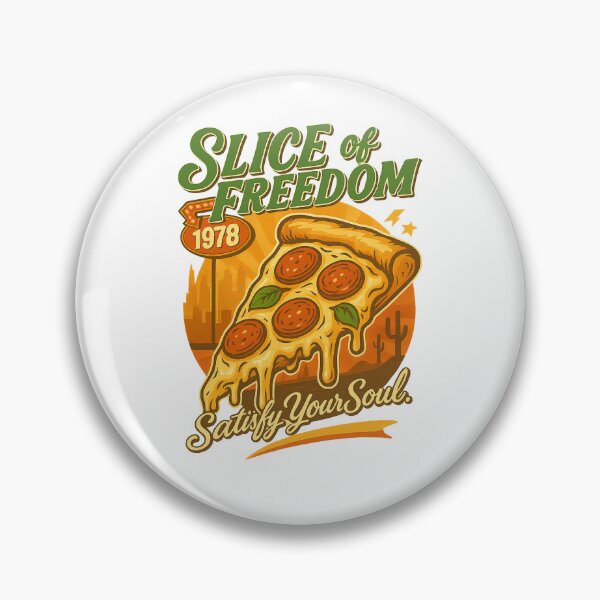 Item preview, Slice of Freedom – Retro Pizza Poster designed and sold by giant_ani.