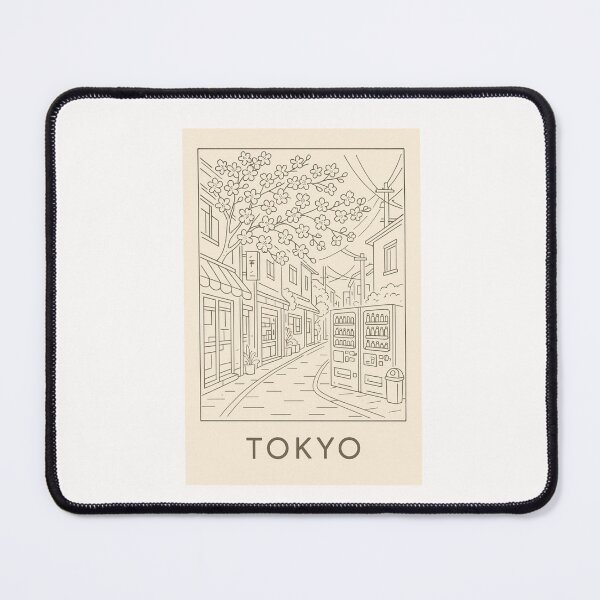 Item preview, Tokyo Backstreet with Cherry Blossoms and Vending Machines designed and sold by Places On Earth.