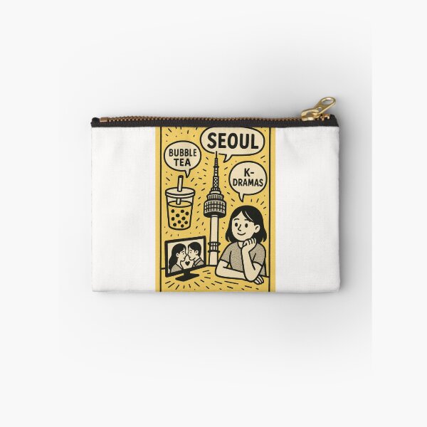 Item preview, Seoul Korea Icons with Namsan Tower and Pop Culture designed and sold by Places On Earth.