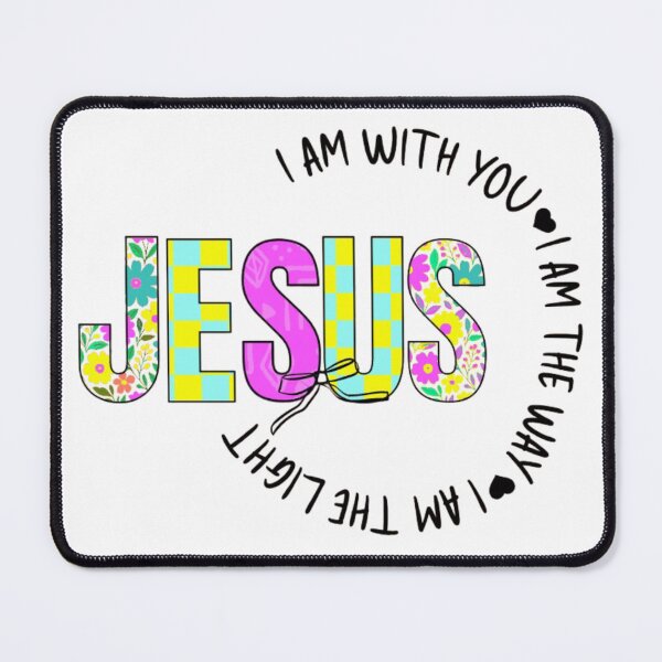Item preview, JESUS I am with you I am the way I am the light Christian Pattern Text designed and sold by DivineHaven.