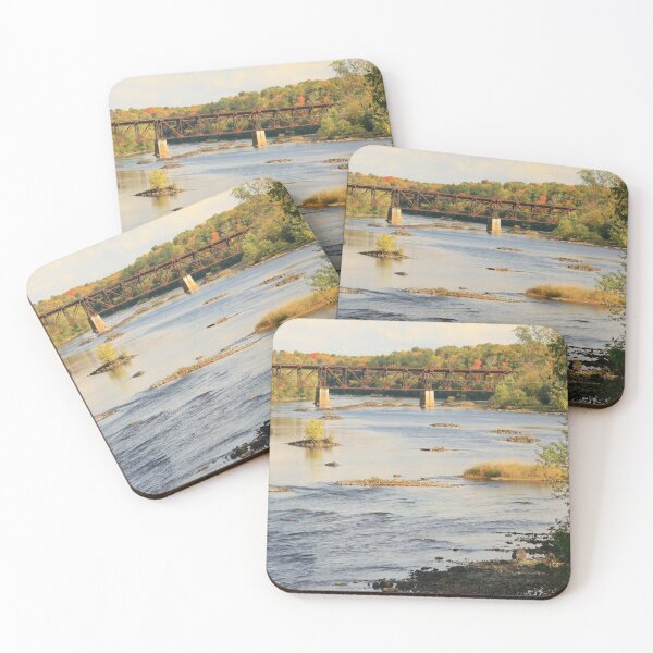 Item preview, Flambeau River Railroad Bridge in the Autumn designed and sold by LINDA MCKUSICK.