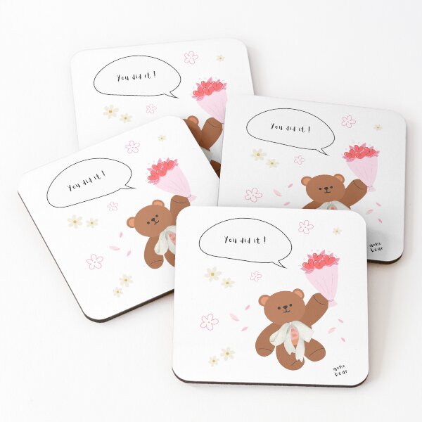 Item preview, You Did It – mono bear messages ( Whte / Transparent )  designed and sold by mintmono-studio.