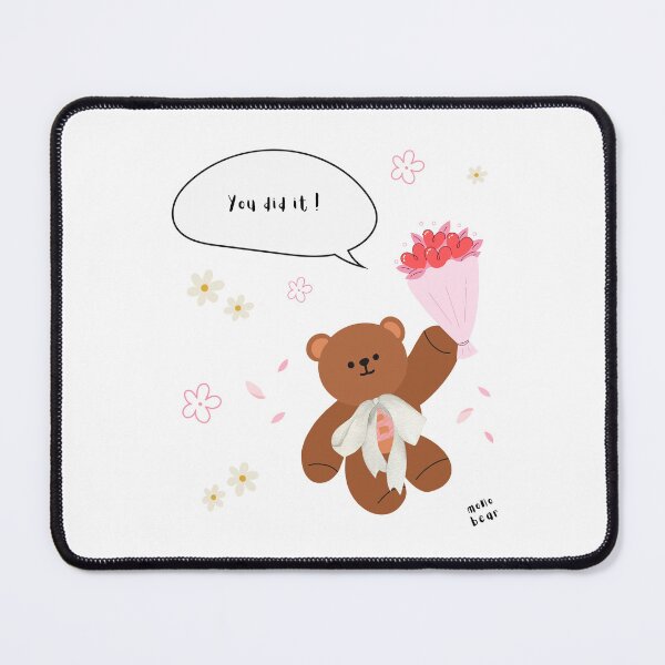 Item preview, You Did It – mono bear messages ( Whte / Transparent )  designed and sold by mintmono-studio.