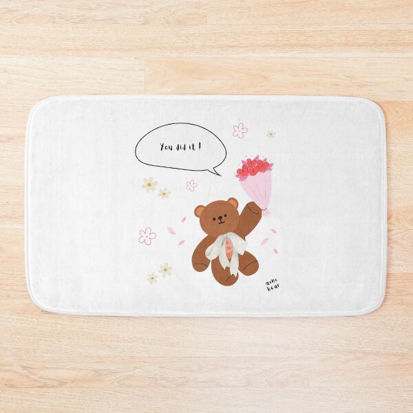 Item preview, You Did It – mono bear messages ( Whte / Transparent )  designed and sold by mintmono-studio.