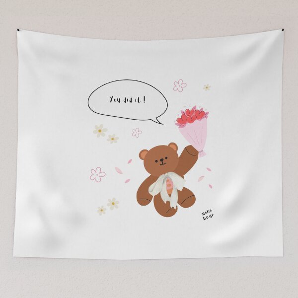 Item preview, You Did It – mono bear messages ( Whte / Transparent )  designed and sold by mintmono-studio.